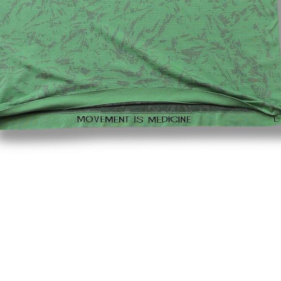 Lululemon Men's Large Seamless Tee Green Camo‎ Mesh "Move Your Body" Shirt - Picture 6 of 12